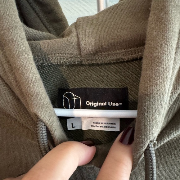 Men's Graphic Hoodie - Olive Green - Picture 3 of 3